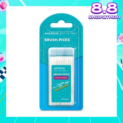 WATSONS Brush Picks (Fish Bone Pick, Dual End Design, Effective Cleaning) 150s
