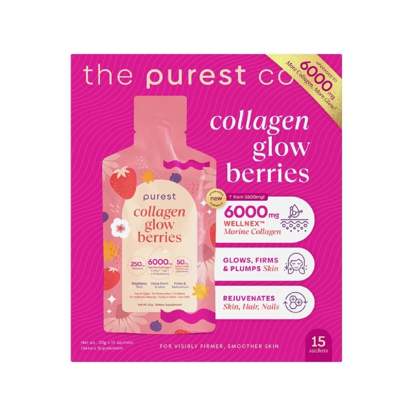 Collagen Glow Sachet Berries 15s (Expiry: May`2026)