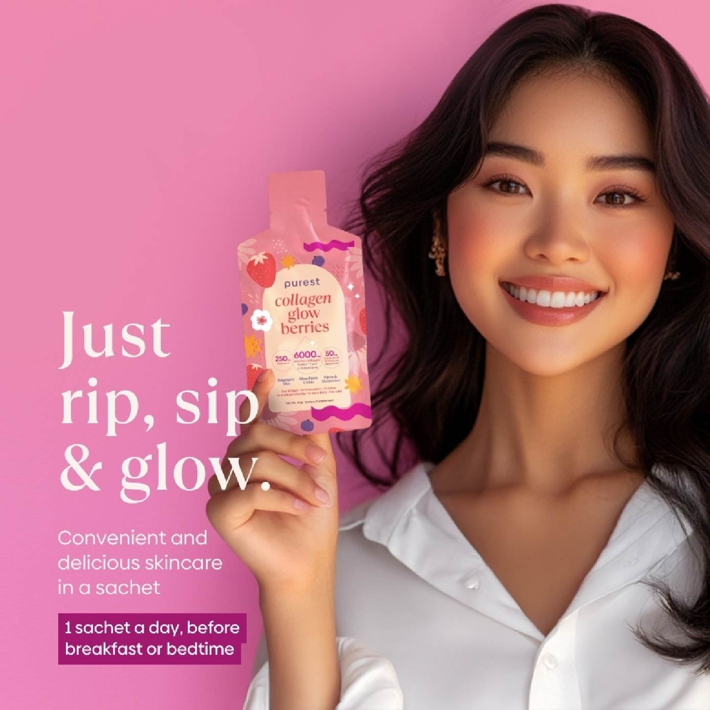 Collagen Glow Sachet Berries 15s (Expiry: May`2026)