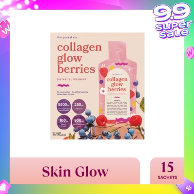 THE PUREST CO Collagen Glow Sachet Berries 15s (Expiry: May`2026)