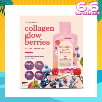 THE PUREST CO Collagen Glow Sachet Berries 15s (Expiry: Mar`2026)