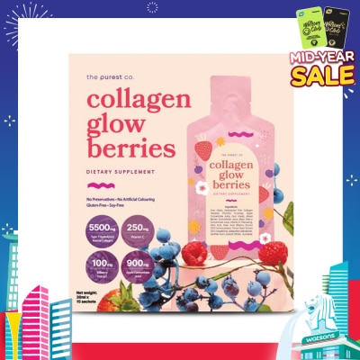 THE PUREST CO Collagen Glow Sachet Berries 15s (Expiry: Mar`2026)
