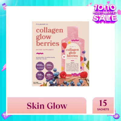 THE PUREST CO Collagen Glow Sachet Berries 15s (Expiry: May`2026)