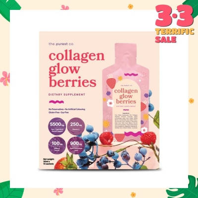 THE PUREST CO Collagen Glow Sachet Berries (For Firming + Lifting + Moisturise Skin) 15s