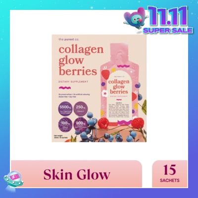 THE PUREST CO Collagen Glow Sachet Berries 15s (Expiry: May`2026)