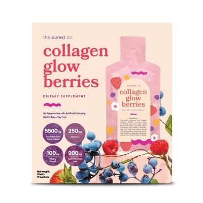 THE PUREST CO Collagen Glow Sachet Berries (For Firming + Lifting + Moisturise Skin) 15s