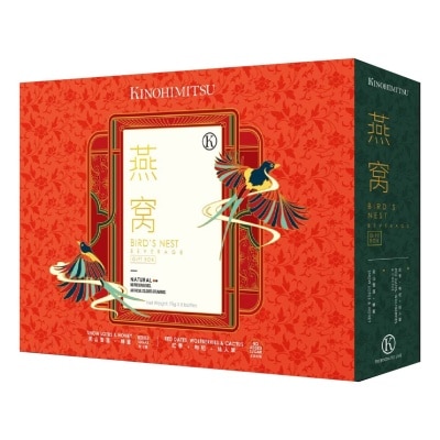 KINOHIMITSU Bird's Nest Beverage 75ml Gift Packset consists Snow Lotus & Honey 75g x 4s + Red Dates & WolfBerries & Cactus 75g x 4s