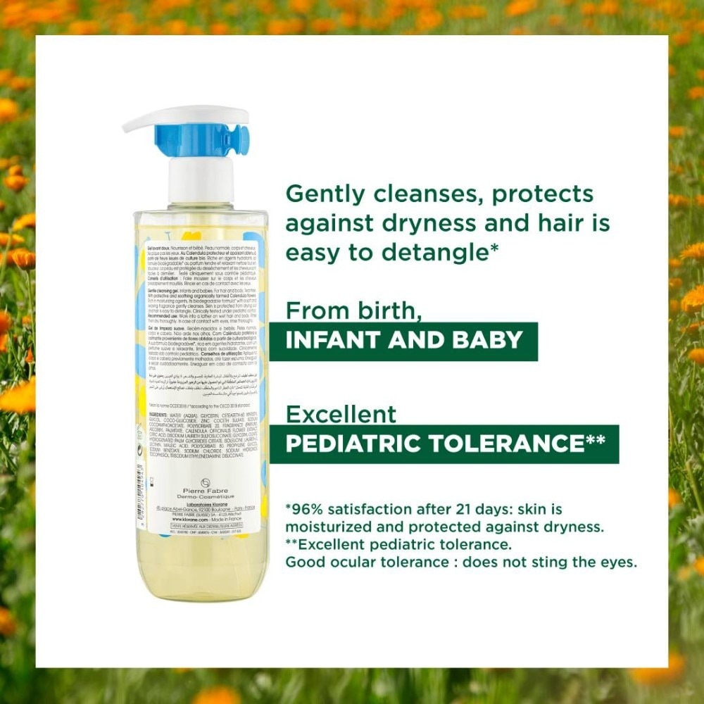 Bebe Gentle Cleansing Calendula Gel  (Suitable For Baby From Birth, Tear-Free, For Hair & Body) 500ml