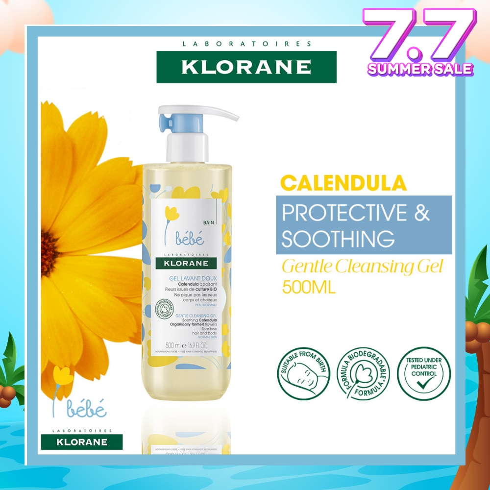 Bebe Gentle Cleansing Calendula Gel  (Suitable For Baby From Birth, Tear-Free, For Hair & Body) 500ml