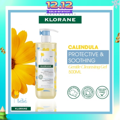 KLORANE Bebe Gentle Cleansing Calendula Gel  (Suitable For Baby From Birth, Tear-Free, For Hair & Body) 500ml