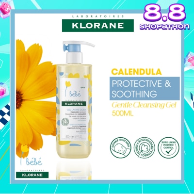 KLORANE Bebe Gentle Cleansing Calendula Gel  (Suitable For Baby From Birth, Tear-Free, For Hair & Body) 500ml