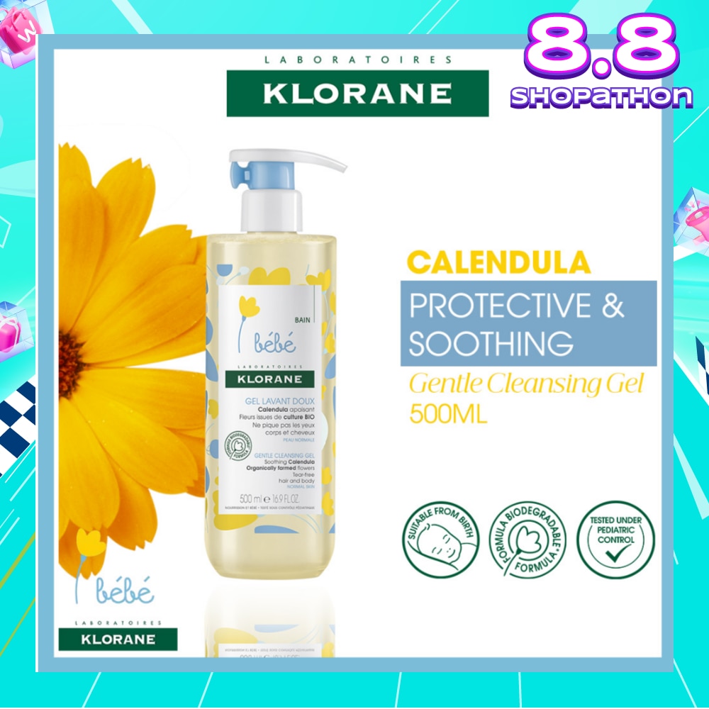 Bebe Gentle Cleansing Calendula Gel  (Suitable For Baby From Birth, Tear-Free, For Hair & Body) 500ml