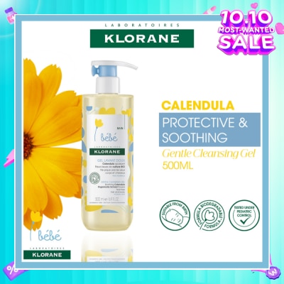 KLORANE Bebe Gentle Cleansing Calendula Gel  (Suitable For Baby From Birth, Tear-Free, For Hair & Body) 500ml