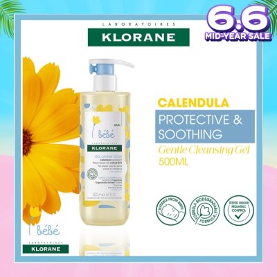 KLORANE Bebe Gentle Cleansing Calendula Gel  (Suitable For Baby From Birth, Tear-Free, For Hair & Body) 500ml