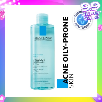 LA ROCHE-POSAY EFFACLAR Micellar Water Facial Cleanser (For Oily + Blemish-Prone Skin) 400ml