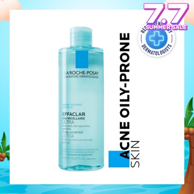 LA ROCHE-POSAY EFFACLAR Micellar Water Facial Cleanser (For Oily + Blemish-Prone Skin) 400ml