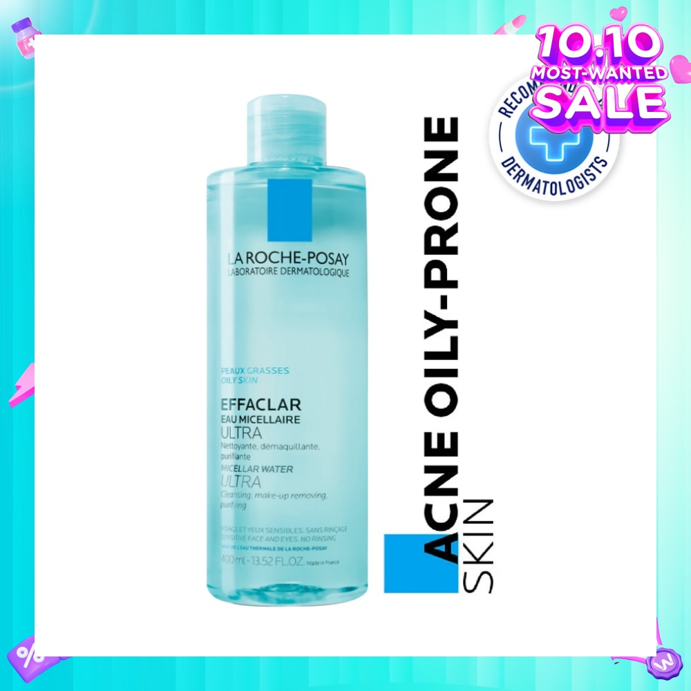 EFFACLAR Micellar Water Facial Cleanser (For Oily + Blemish-Prone Skin) 400ml