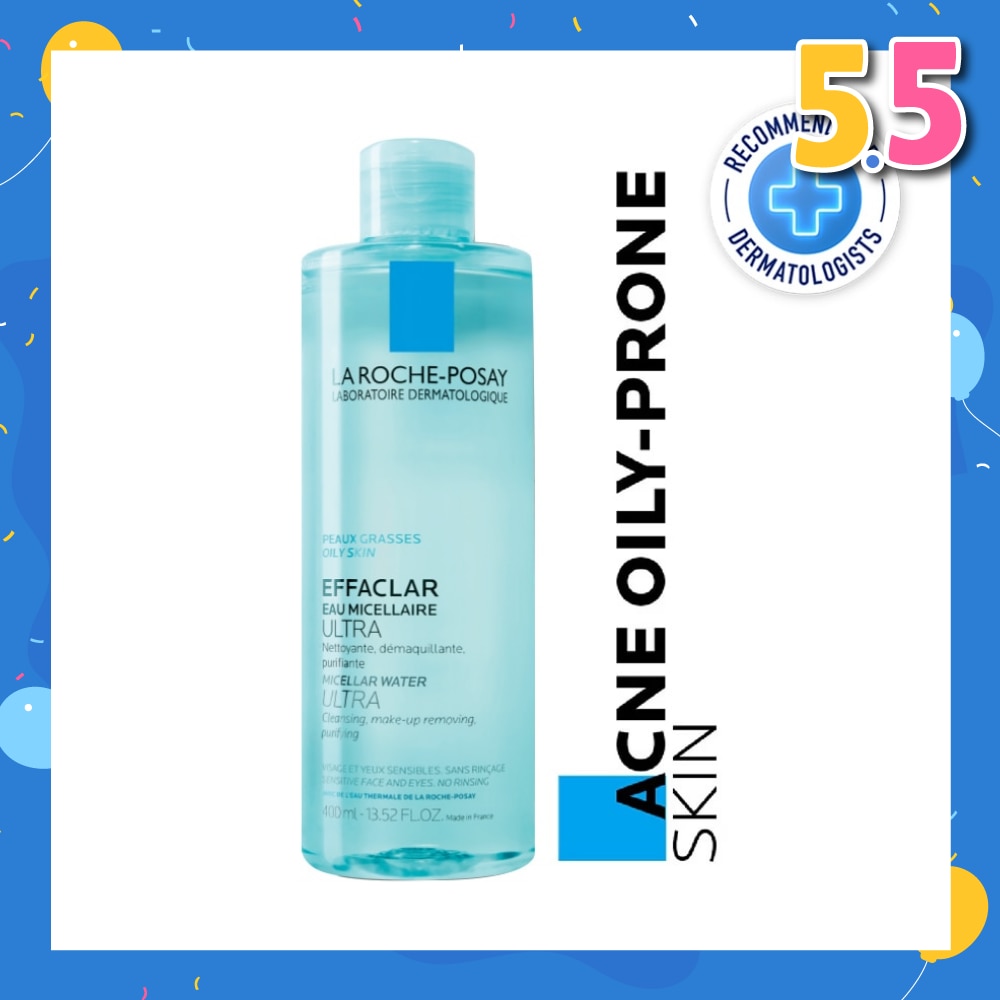 EFFACLAR Micellar Water Facial Cleanser (For Oily + Blemish-Prone Skin) 400ml