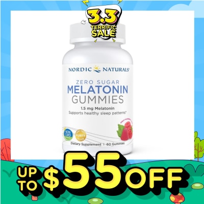 NORDIC NATURALS Zero Sugar Melatonin Rasberry Dietary Supplement Gummy 60s (Expiry: Nov`2026)