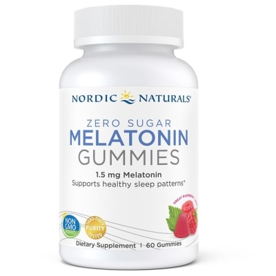 NORDIC NATURALS Zero Sugar Melatonin Rasberry Dietary Supplement Gummy 60s