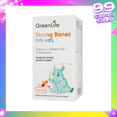 GREENLIFE Strong Bones For Kids Chewable Tablet (Support Strong Bones & Teeth + Suitable for Children Above 2yrs old) 60s