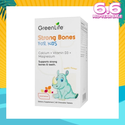 GREENLIFE Strong Bones For Kids Chewable Tablet (Support Strong Bones & Teeth + Suitable for Children Above 2yrs old) 60s