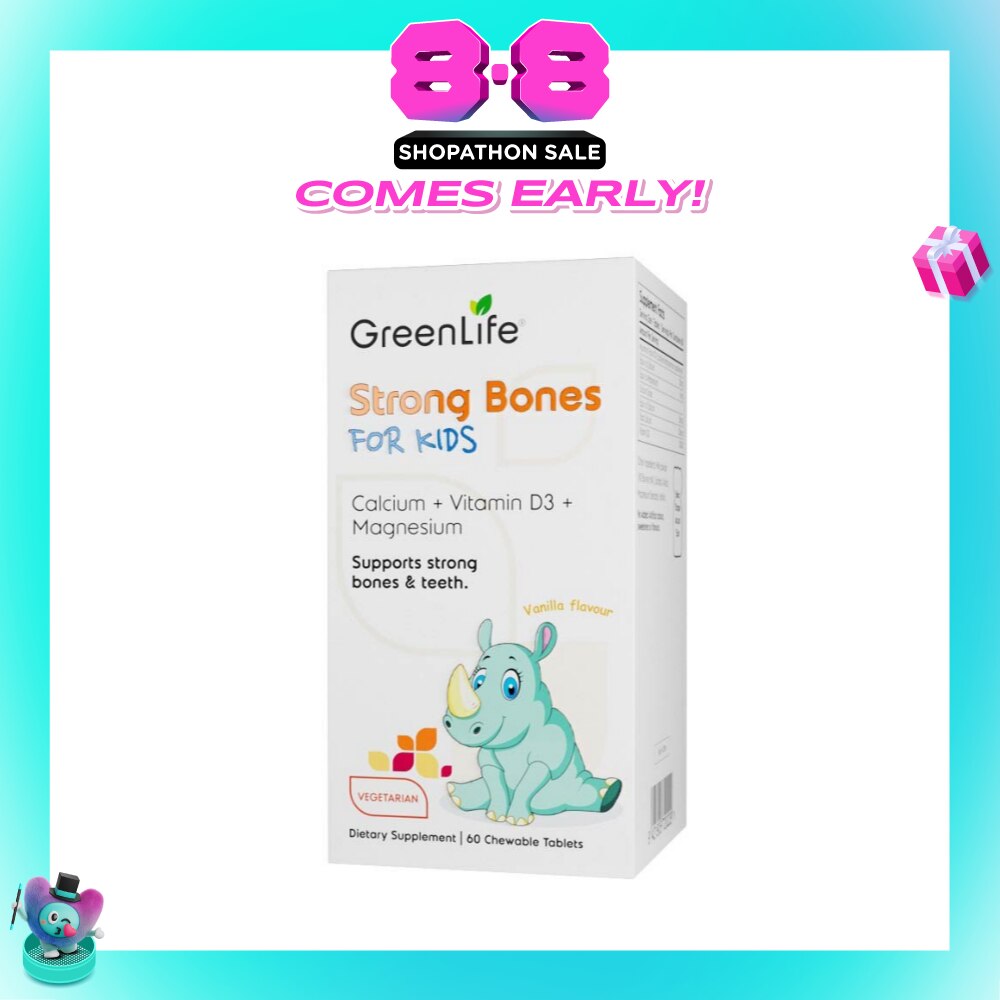 Strong Bones For Kids Chewable Tablet (Support Strong Bones & Teeth + Suitable for Children Above 2yrs old) 60s