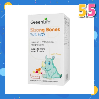 GREENLIFE Strong Bones For Kids Chewable Tablet (Support Strong Bones & Teeth + Suitable for Children Above 2yrs old) 60s