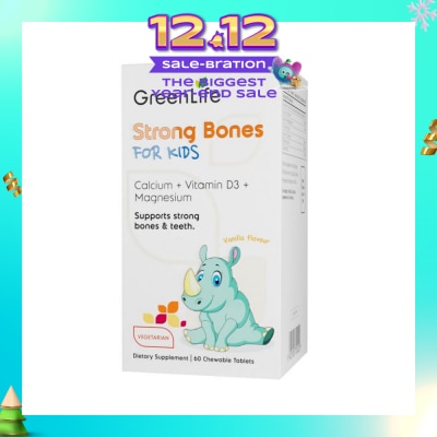 GREENLIFE Strong Bones For Kids Chewable Tablet (Support Strong Bones & Teeth + Suitable for Children Above 2yrs old) 60s