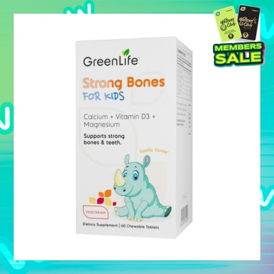 GREENLIFE Strong Bones For Kids Chewable Tablet (Support Strong Bones & Teeth + Suitable for Children Above 2yrs old) 60s