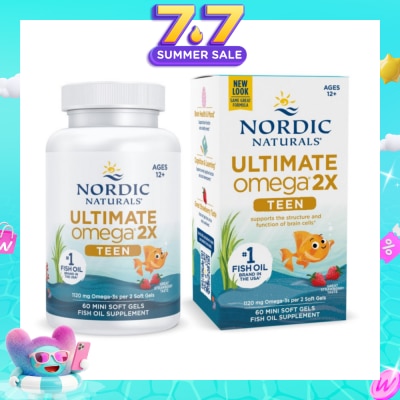 NORDIC NATURALS - Ultimate Omega 2X TEEN Mini Softgel (Support Structure & Functions of Brain Cells) 60s
