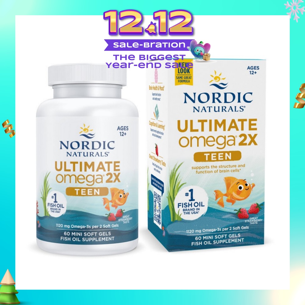 Ultimate Omega 2X TEEN Mini Softgel (Support Structure & Functions of Brain Cells) 60s