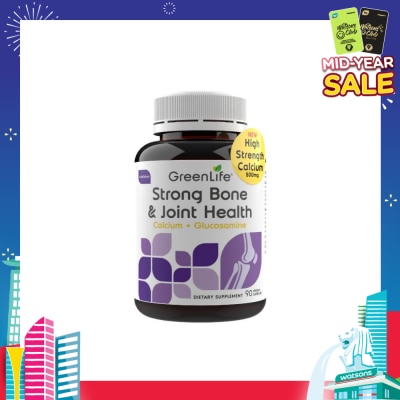 GREENLIFE Strong Bone & Joint Health (With Calcium & Glucosamine to Maintain Healthy Joint & Bones) 90s