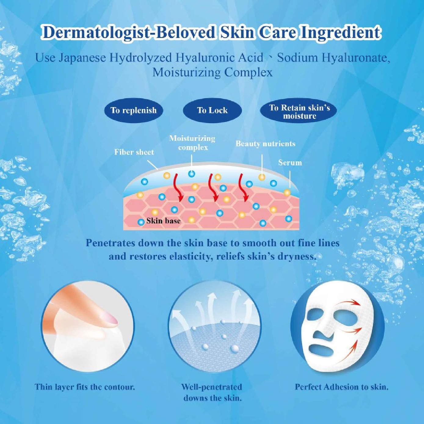 Hyaluronic Acid Moisture Essence Facial Mask (For Firm & Supple Skin) 5s