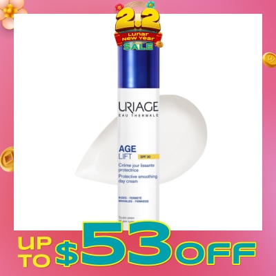URIAGE Age Lift Protective Smoothing Day Cream SPF30 (For Firm Skin + Anti Ageing + Anti-Wrinkle + Suitable for All Skin Types) 40ml (Expiry: Sep`2026)