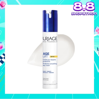 URIAGE Age Lift Protective Smoothing Day Cream SPF30 (For Firm Skin + Anti Ageing + Anti-Wrinkle + Suitable for All Skin Types) 40ml