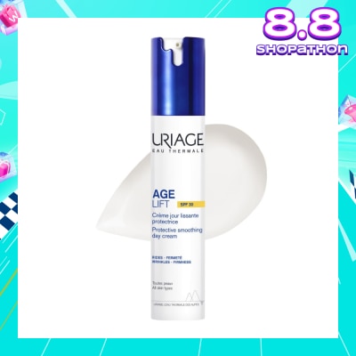 URIAGE Age Lift Protective Smoothing Day Cream SPF30 (For Firm Skin + Anti Ageing + Anti-Wrinkle + Suitable for All Skin Types) 40ml