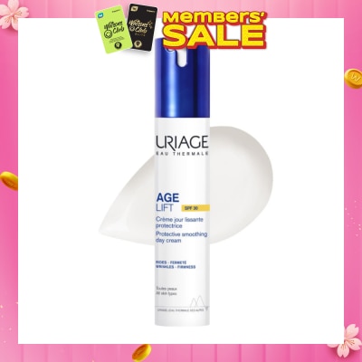 URIAGE Age Lift Protective Smoothing Day Cream SPF30 (For Firm Skin + Anti Ageing + Anti-Wrinkle + Suitable for All Skin Types) 40ml (Expiry: Sep`2026)