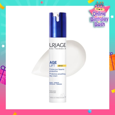 URIAGE Age Lift Protective Smoothing Day Cream SPF30 (For Firm Skin + Anti Ageing + Anti-Wrinkle + Suitable for All Skin Types) 40ml