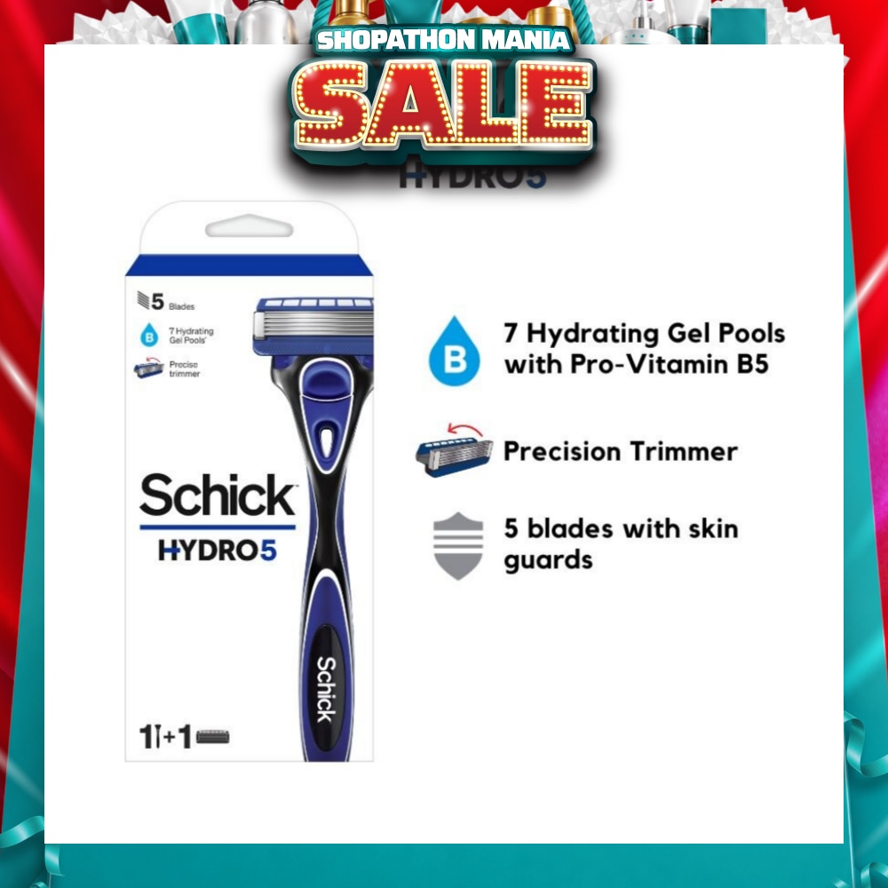 Hydro 5 Razor (7 Hydrating Gel Pools + 5 Blades with Skin Guard) 1s