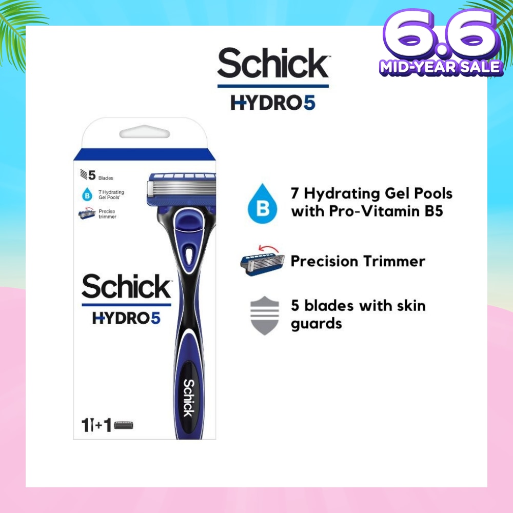 Hydro 5 Razor (7 Hydrating Gel Pools + 5 Blades with Skin Guard) 1s