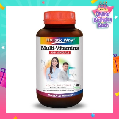 HOLISTIC WAY MultiVitamins and Minerals Vegetarian Capsules 60s