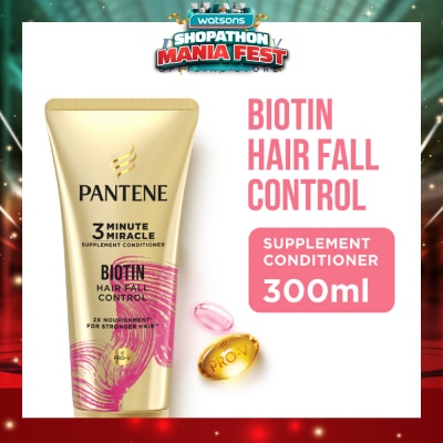 PANTENE - 3 Minute Miracle Supplement Conditioner Biotin Hair Fall Control 300ml