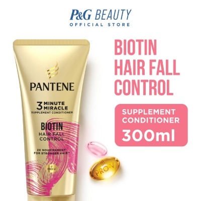 PANTENE 3 Minute Miracle Supplement Conditioner Biotin Hair Fall Control 300ml