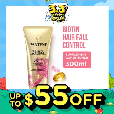 PANTENE 3 Minute Miracle Supplement Conditioner Biotin Hair Fall Control 300ml