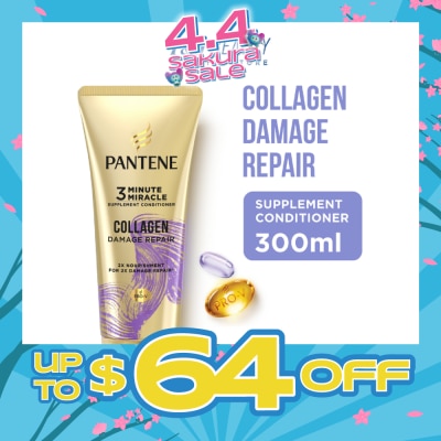 PANTENE - 3 Minute Miracle Supplement Conditioner Collagen Damage Repair 300ml