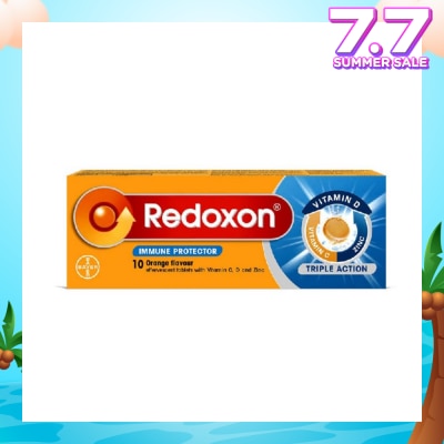 REDOXON Triple Action Vitamin C, D & Zinc Immunity Effervescent Orange 10s