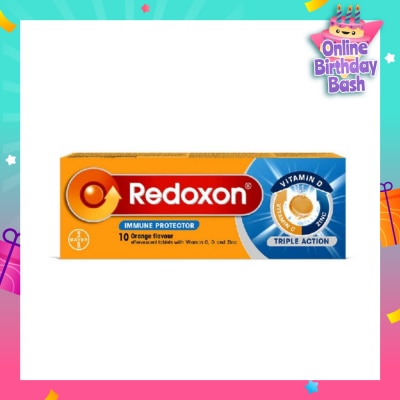 REDOXON Triple Action Vitamin C, D & Zinc Immunity Effervescent Orange 10s