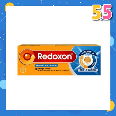 REDOXON Triple Action Vitamin C, D & Zinc Immunity Effervescent Orange 10s
