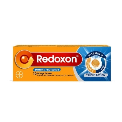 REDOXON Triple Action Vitamin C, D & Zinc Immunity Effervescent Orange 10s